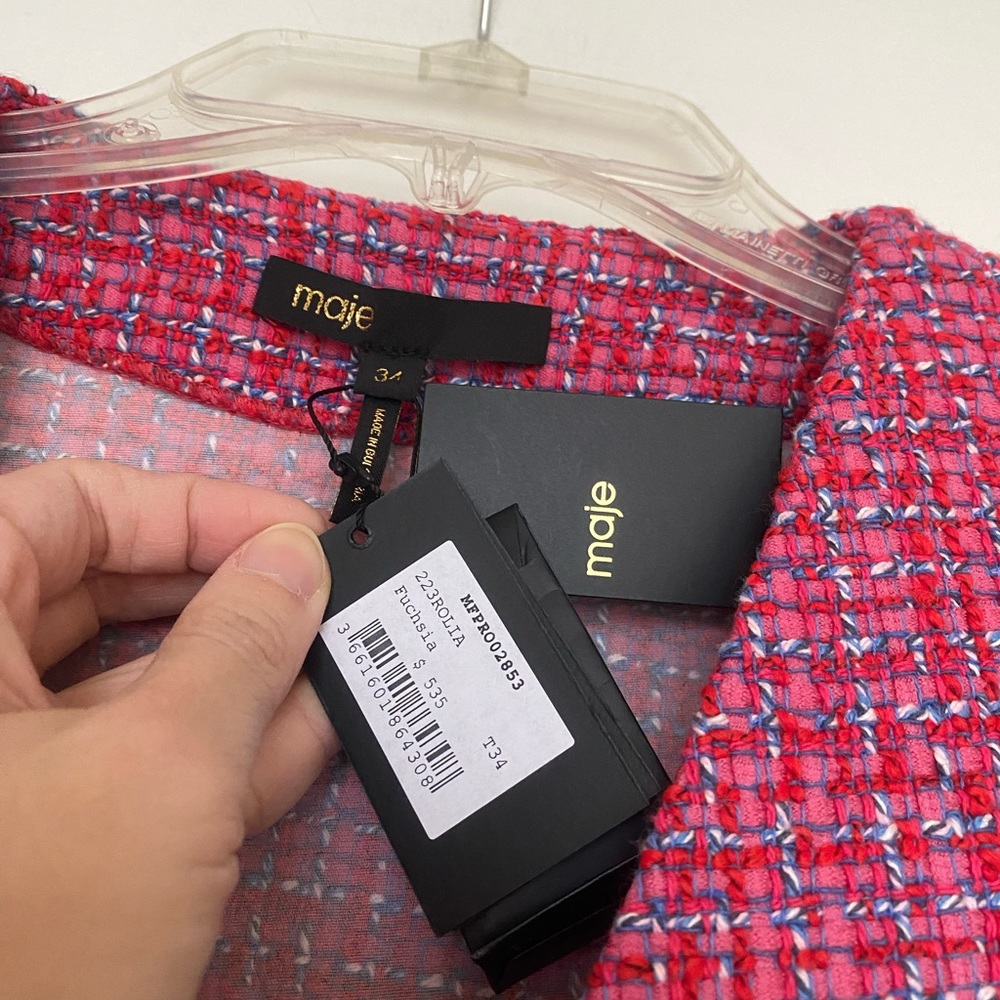 MAJE Tweed Wrap Dress - Picture 10 of 11